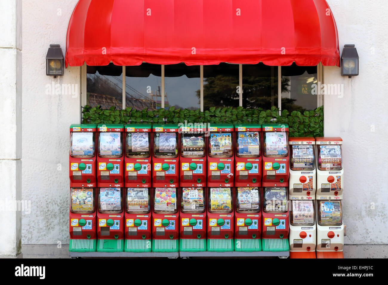 Automaten von Spielzeug der japanischen Anime für Kinder Stockfoto