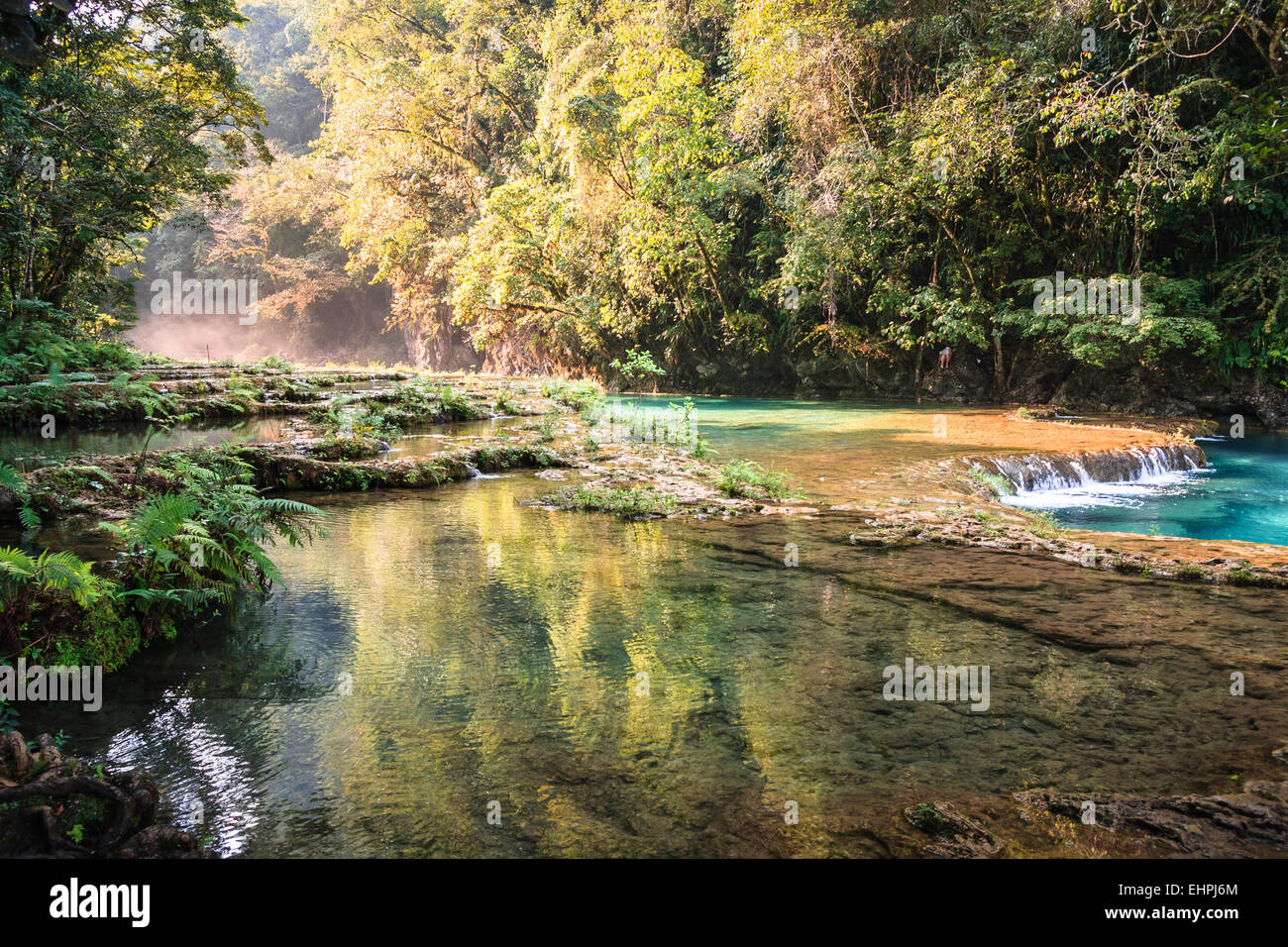 Semuc Champay einer natürlichen Wasserpark in Guatemala Stockfoto