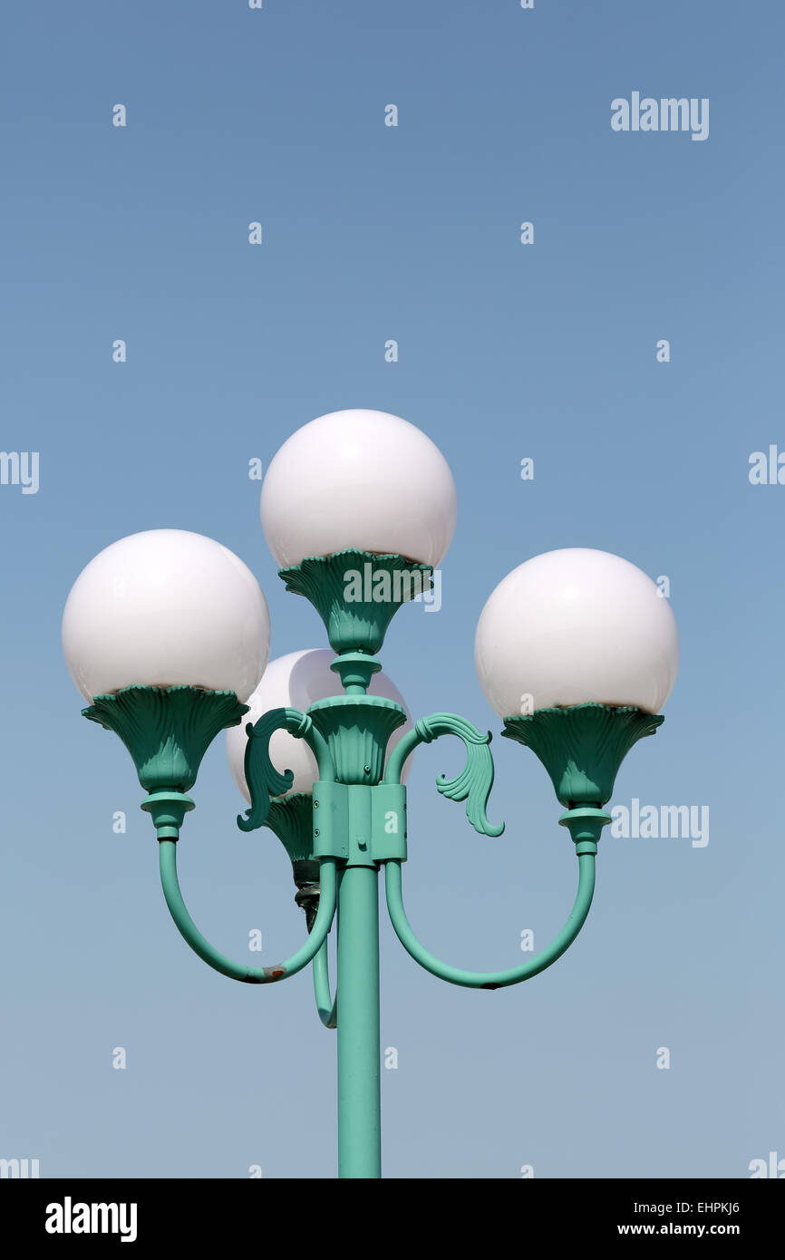 Straßenlaterne Post, Street light Post im Vintage-Stil Stockfoto