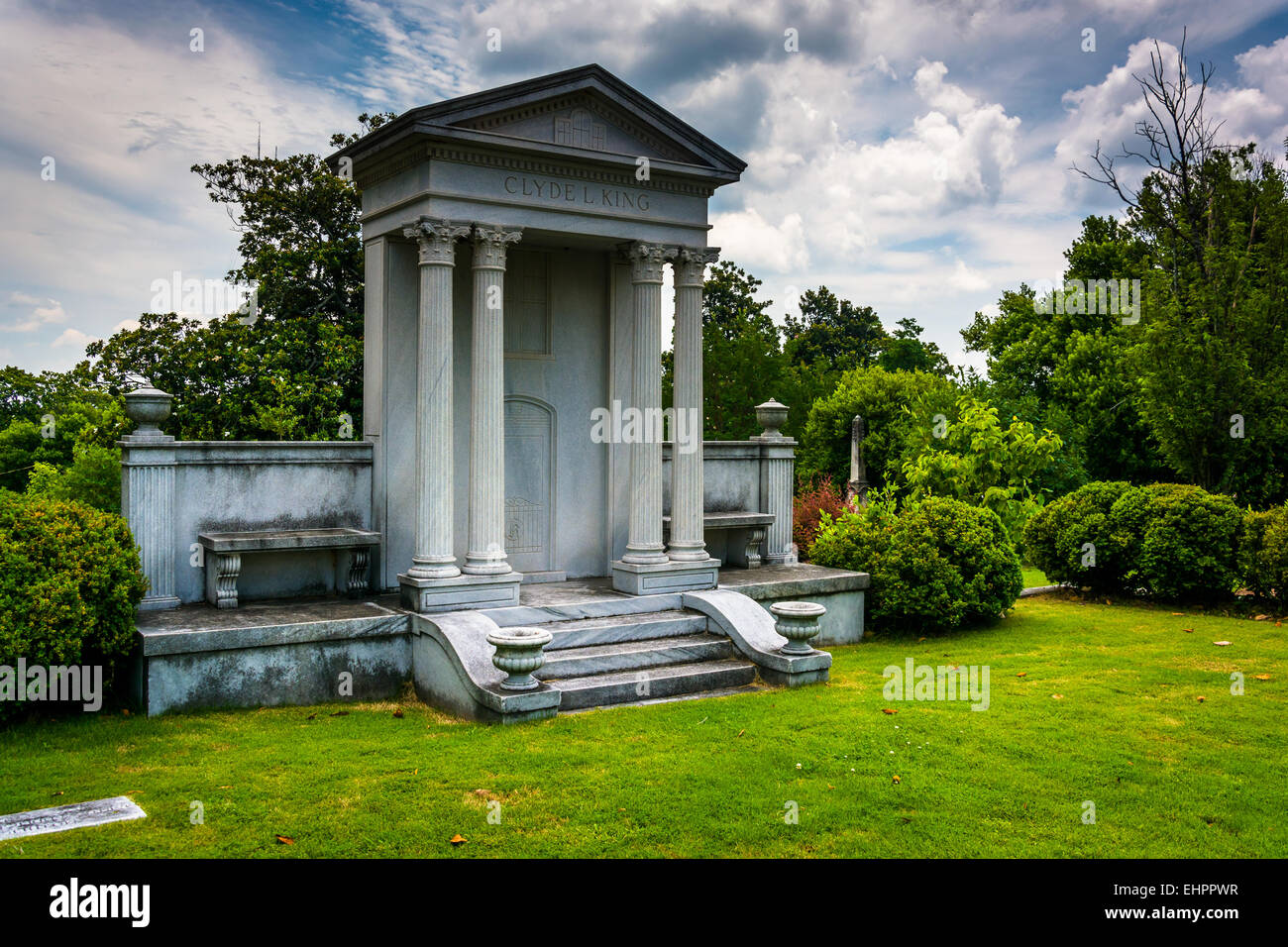 Mausoleum von Oakland Friedhof in Atlanta, Georgia. Stockfoto