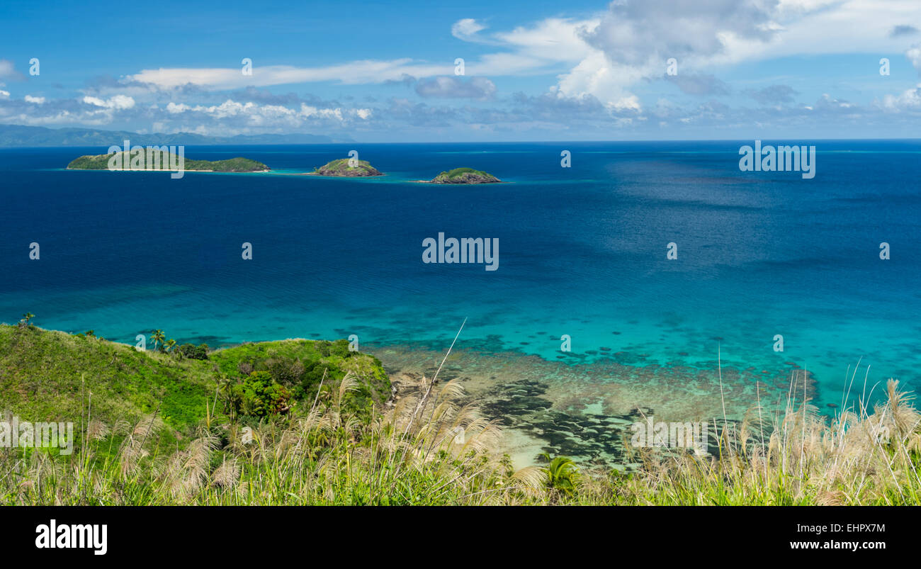 Dravuni Island befindet sich in Fidschi und ist eine Postkarte perfekte