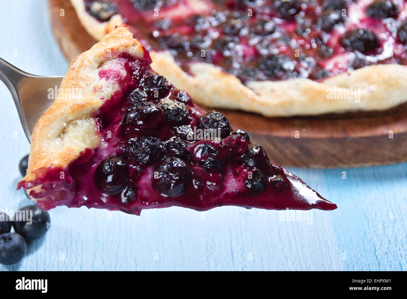 Heidelbeer-Kuchen Stockfoto