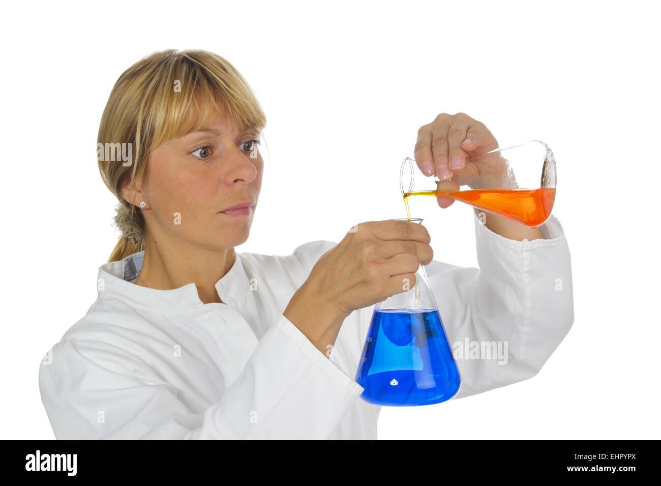 Chemiker bei der Arbeit im Labor Stockfoto