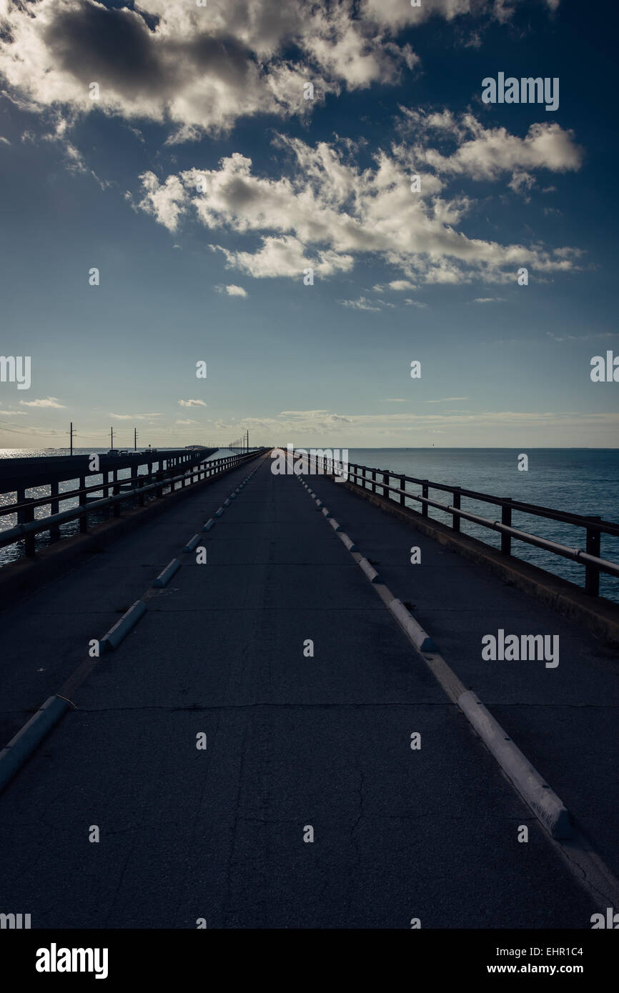 Die alte Seven Mile Bridge, am Overseas Highway in Marathon, Florida. Stockfoto