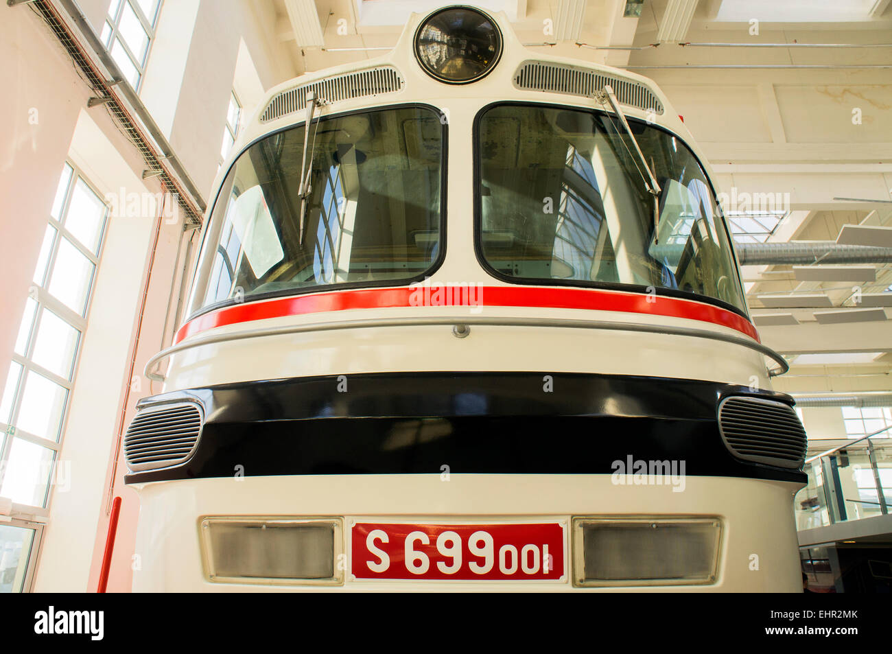 Lokomotive SKODA 32E - S 699.001 Scheinwerfer Techmanie Science Center Stockfoto