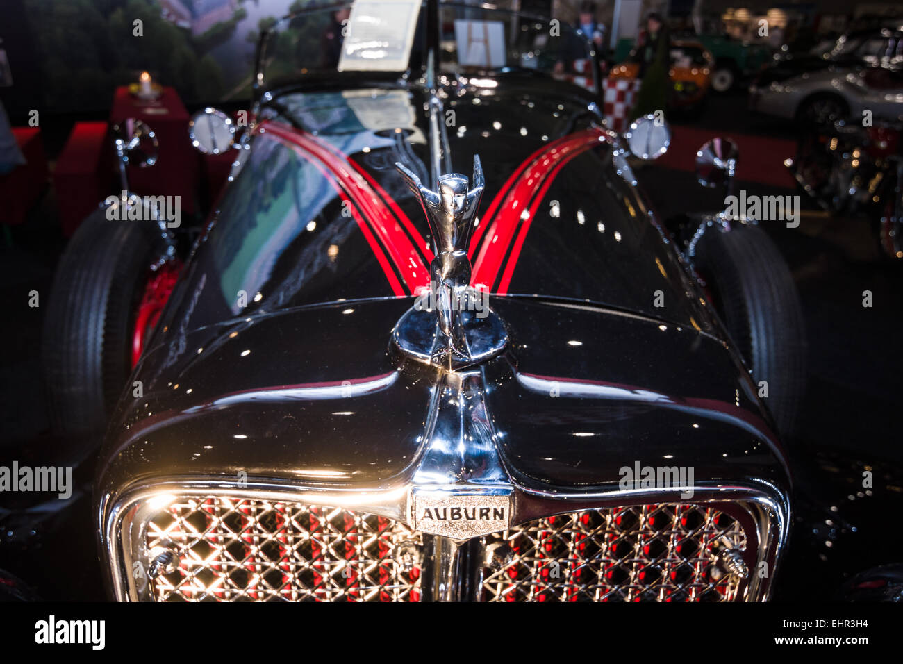 Hood ornament eine Auburn 8-100 Boattail Speedster, gerade acht, 1931 Stockfoto