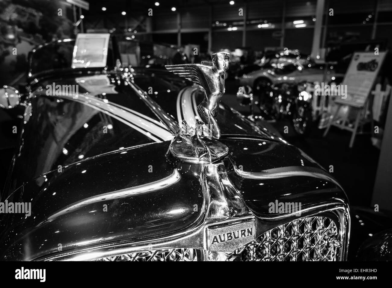 Hood ornament eine Auburn 8-100 Boattail Speedster, gerade acht, 1931 Stockfoto