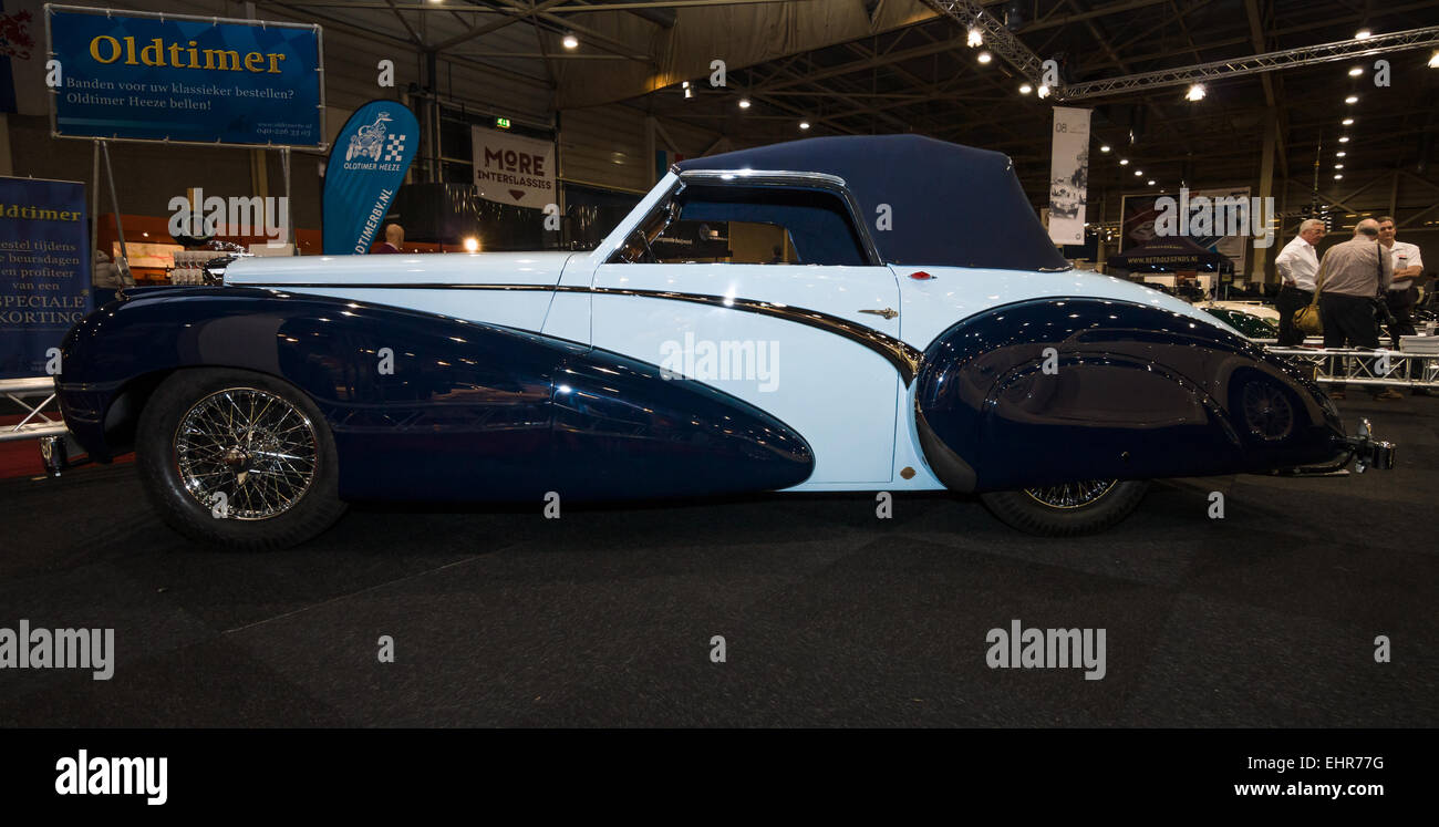 Britische 2-türiges Sport Limousine Jaguar Mk IV 3,5 Liter Drop Head Coupé Vanden Plas, 1947 Stockfoto