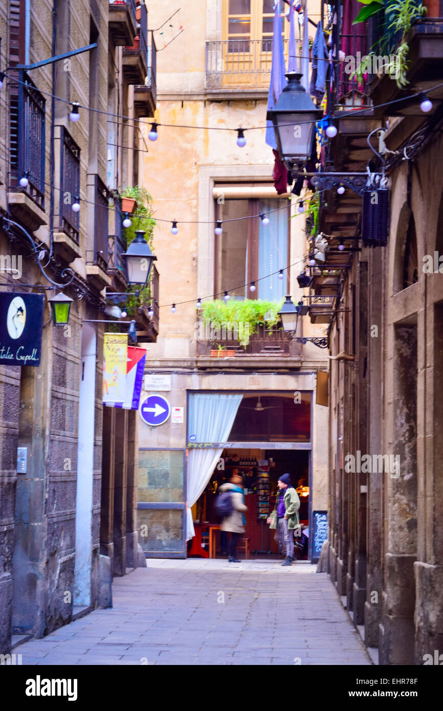 Ribera Viertel. Barcelona, Katalonien, Spanien. Stockfoto