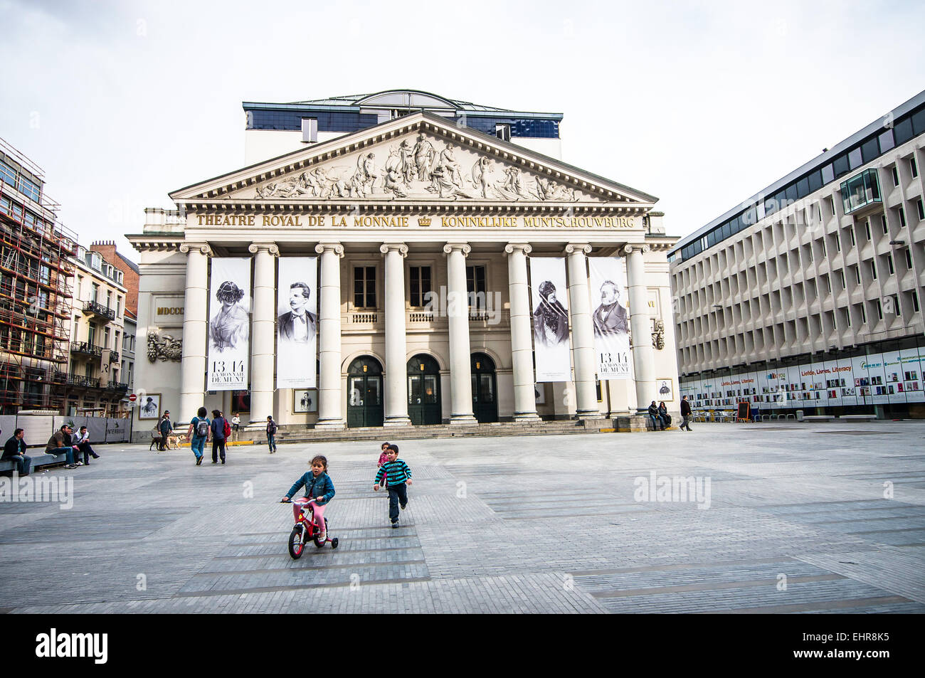 Theatre Royal De La Monnaie, historische Oper und Ballett-Theater in Brüssel, Belgien. Stockfoto