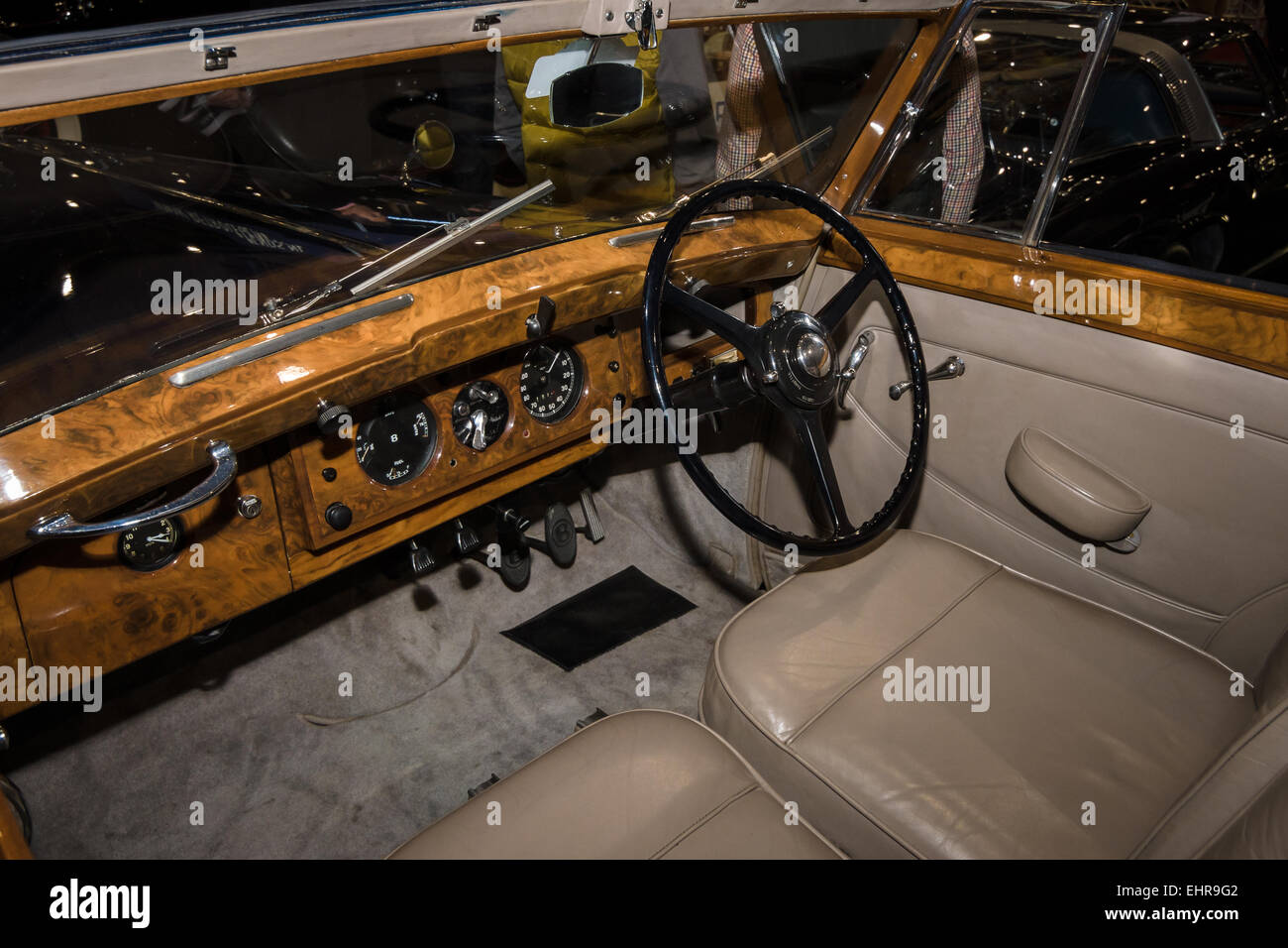 Kabine eines Full-Size Luxuswagens Bentley Mark VI, Park Ward Vierer Coupe, 1950 Stockfoto