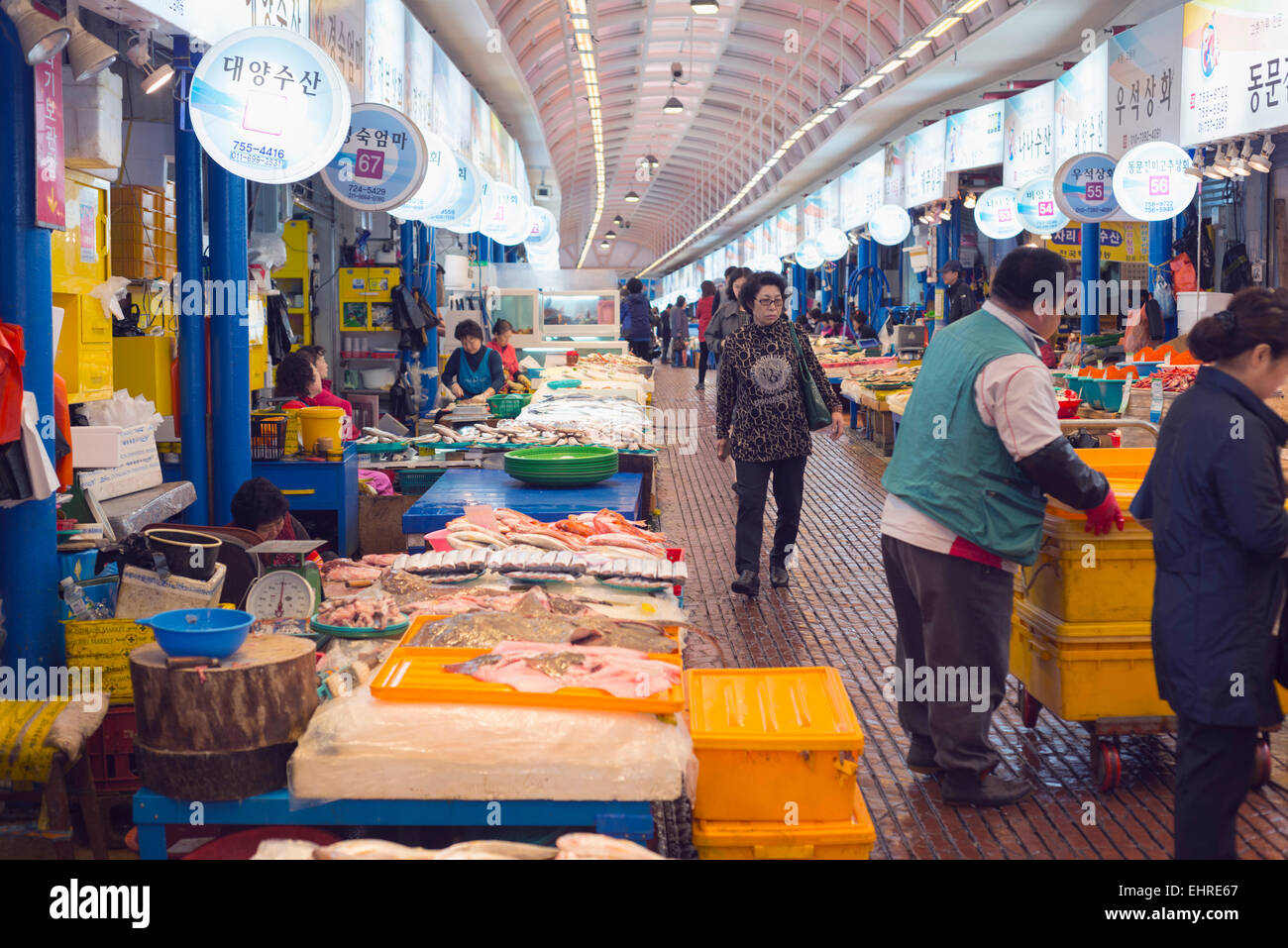 Asien, Republik Korea, Südkorea, Insel Jeju Dongmun traditioneller Markt Stockfoto