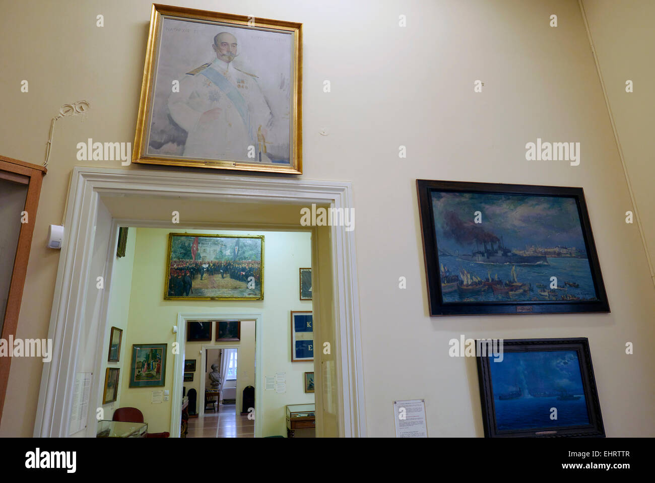 Griechenland Athen Stadiou Straße das alte Parlamentsgebäude jetzt das nationale historische museum Stockfoto