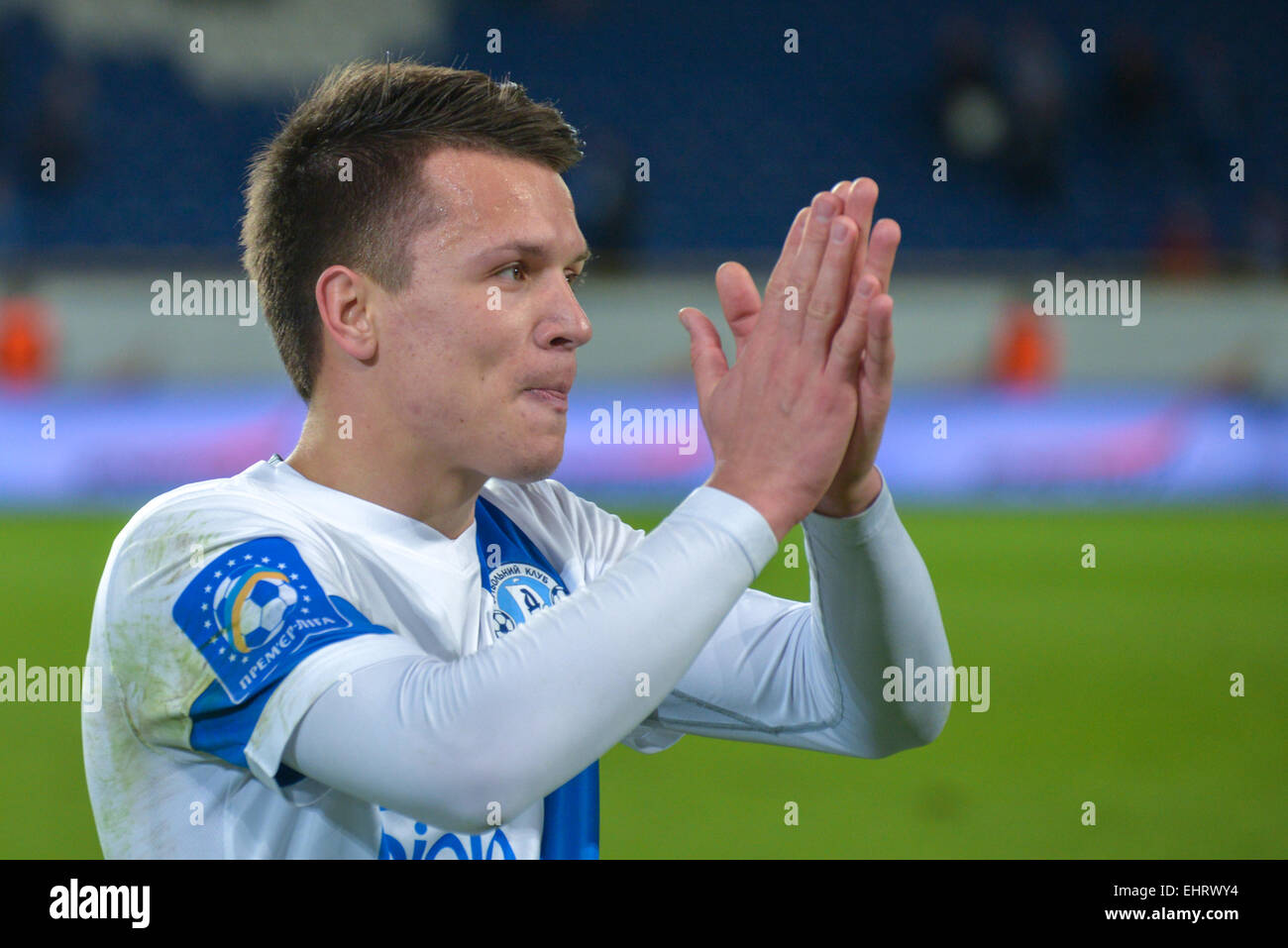 Yevgen Konoplyanka während des Spiels zwischen "Dnipro" Vs Metalurg. Ukrainischen Premier League Stockfoto