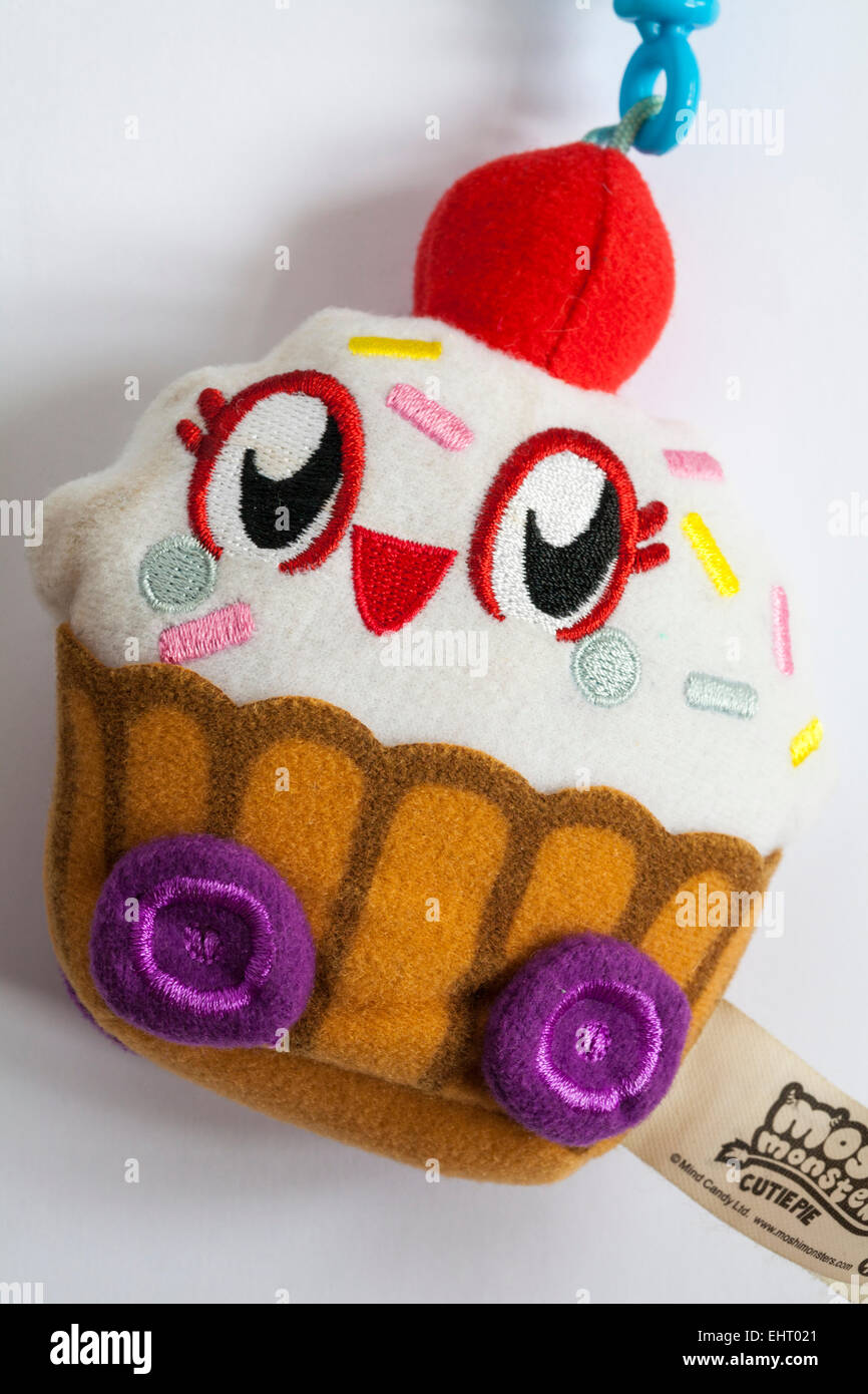 Cutie Pie Moshi Monster set Wheelie YumYum auf weißem Hintergrund Stockfoto