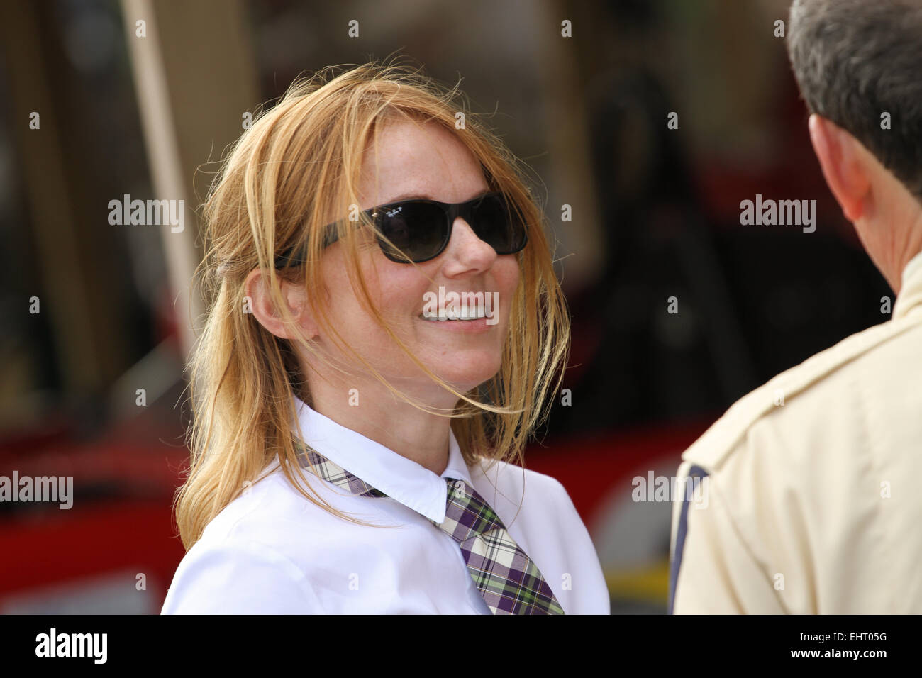 Geri Halliwell auf dem Goodwood Revival 2014 Festival Goodwood Estate, Chichester, West Sussex mit: Geri Halliwell wo: Chichester, West Sussex, Großbritannien als: 12 Sep 2014 Stockfoto