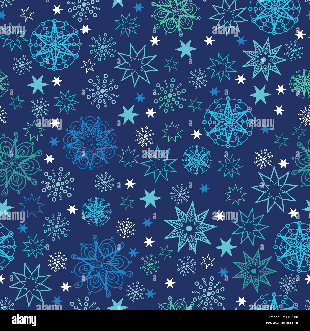 Nacht Schneeflocken Musterdesign Hintergrund Stockfoto