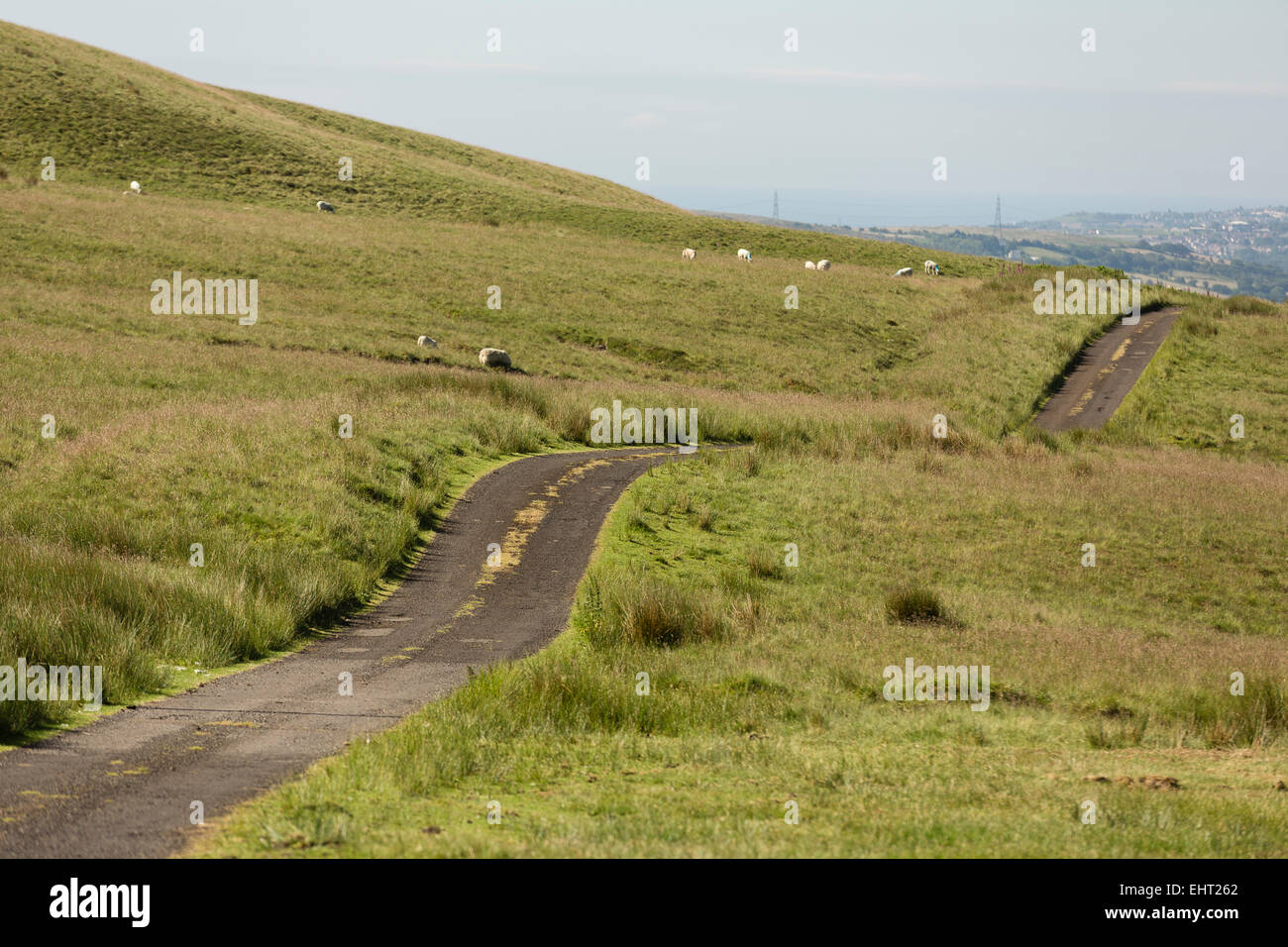 Radfahren Gower Halbinsel, West-Wales Stockfoto