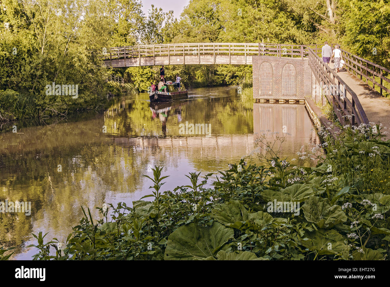 Fluß Kennet Woolhampton Berkshire UK Stockfoto