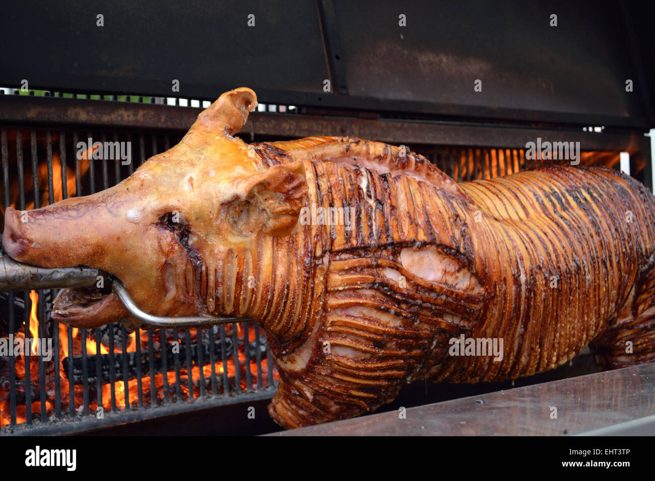 Spanferkel auf dem grill Stockfotografie - Alamy