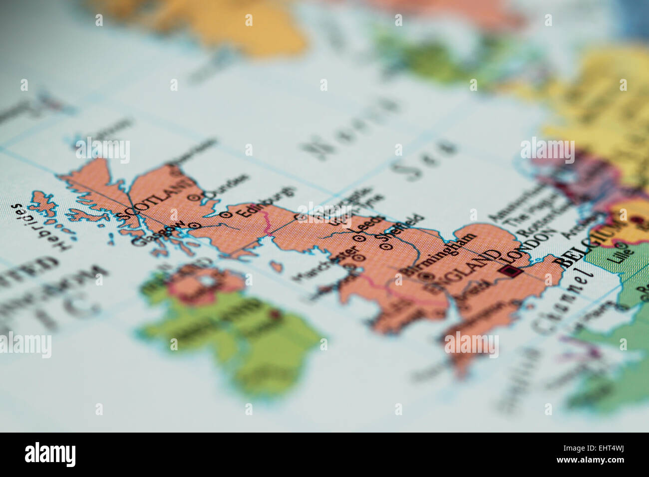 Karte der britischen Inseln Stockfotografie - Alamy