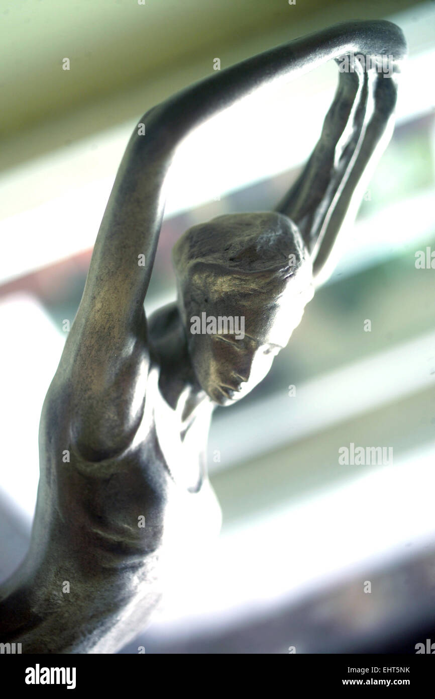 Detail des Art-deco-Statuette des Ballett-Tänzerin Stockfoto