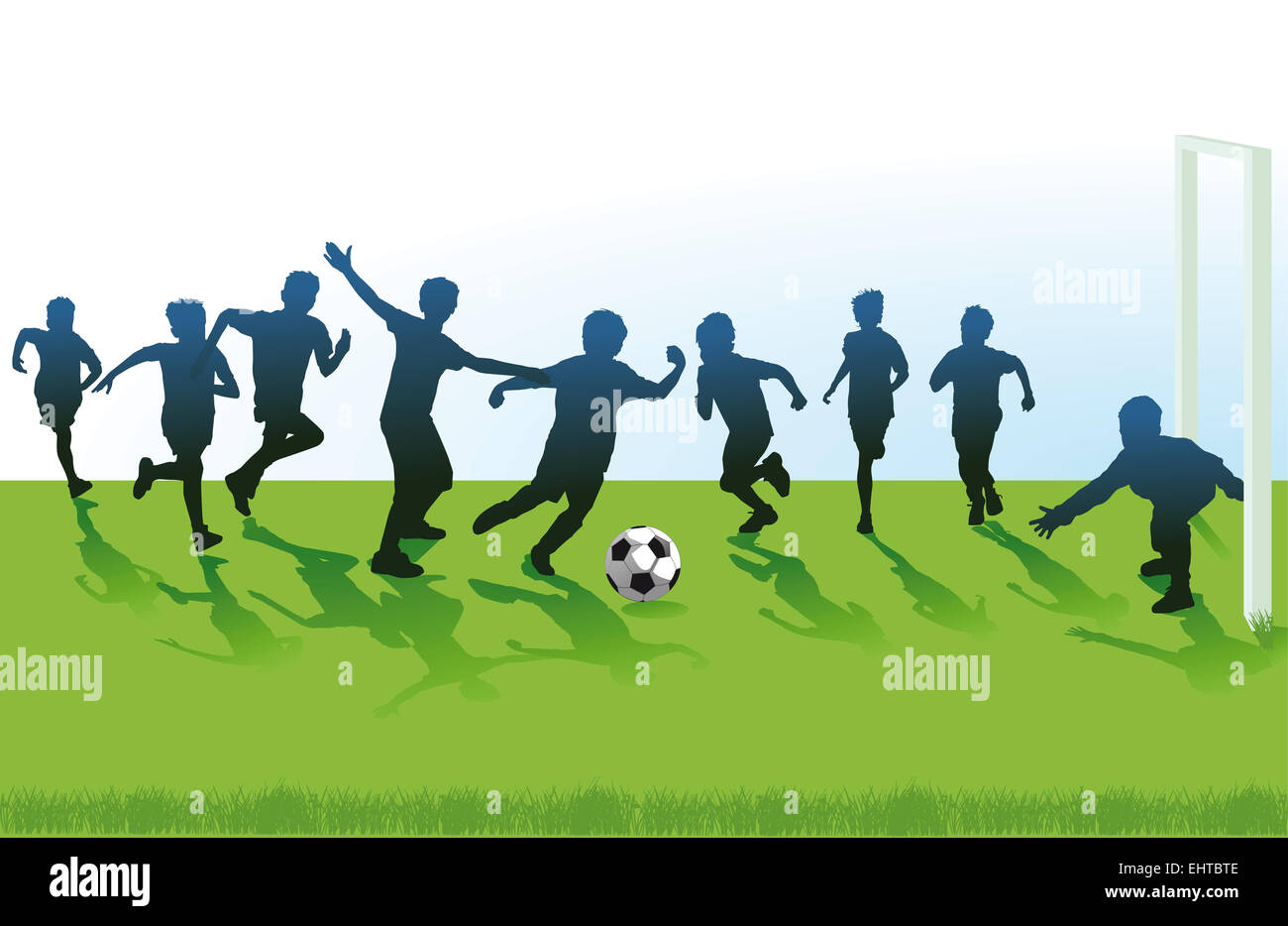 Jugend-Fußball Stockfoto