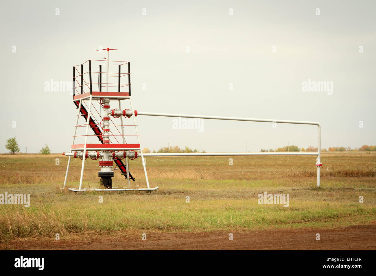 Öl und Gasaufbereitungsanlage Stockfoto