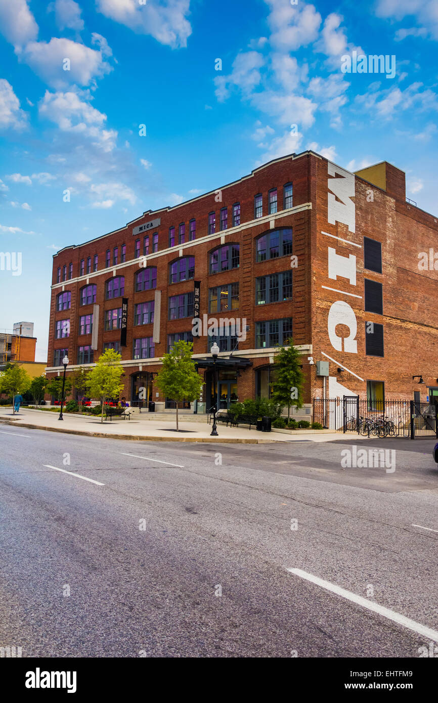 Gebäude am Maryland Institute College of Art entlang der North Avenue in Baltimore, Maryland. Stockfoto