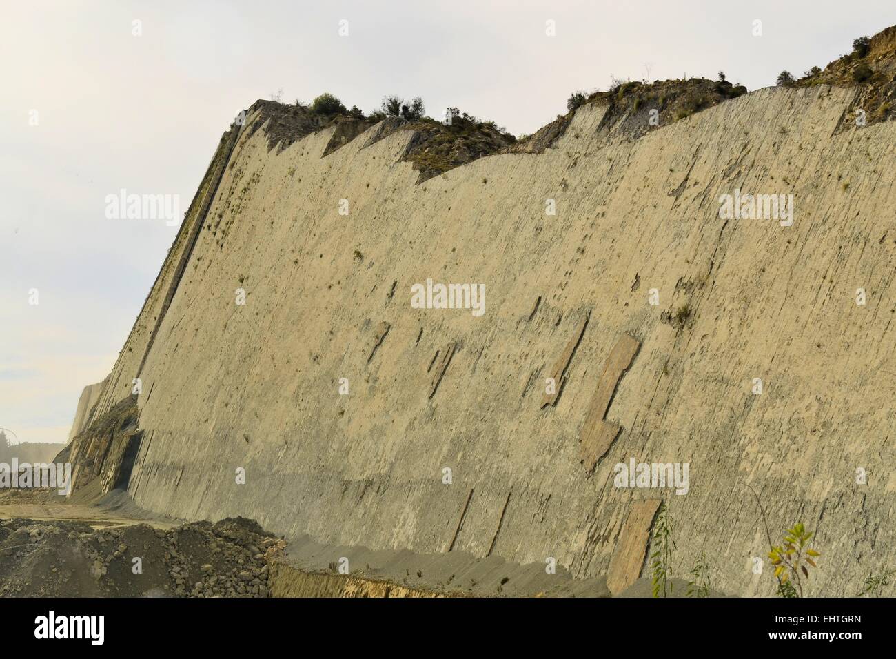 Versteinerte Dinosaurierspuren Fußabdruck in Bolivien Stockfoto
