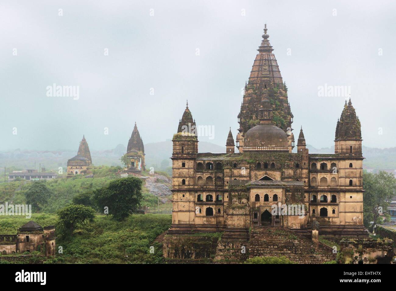 Alten Chaturbhuj Hindu-Tempel, Orchha, Indien Stockfoto