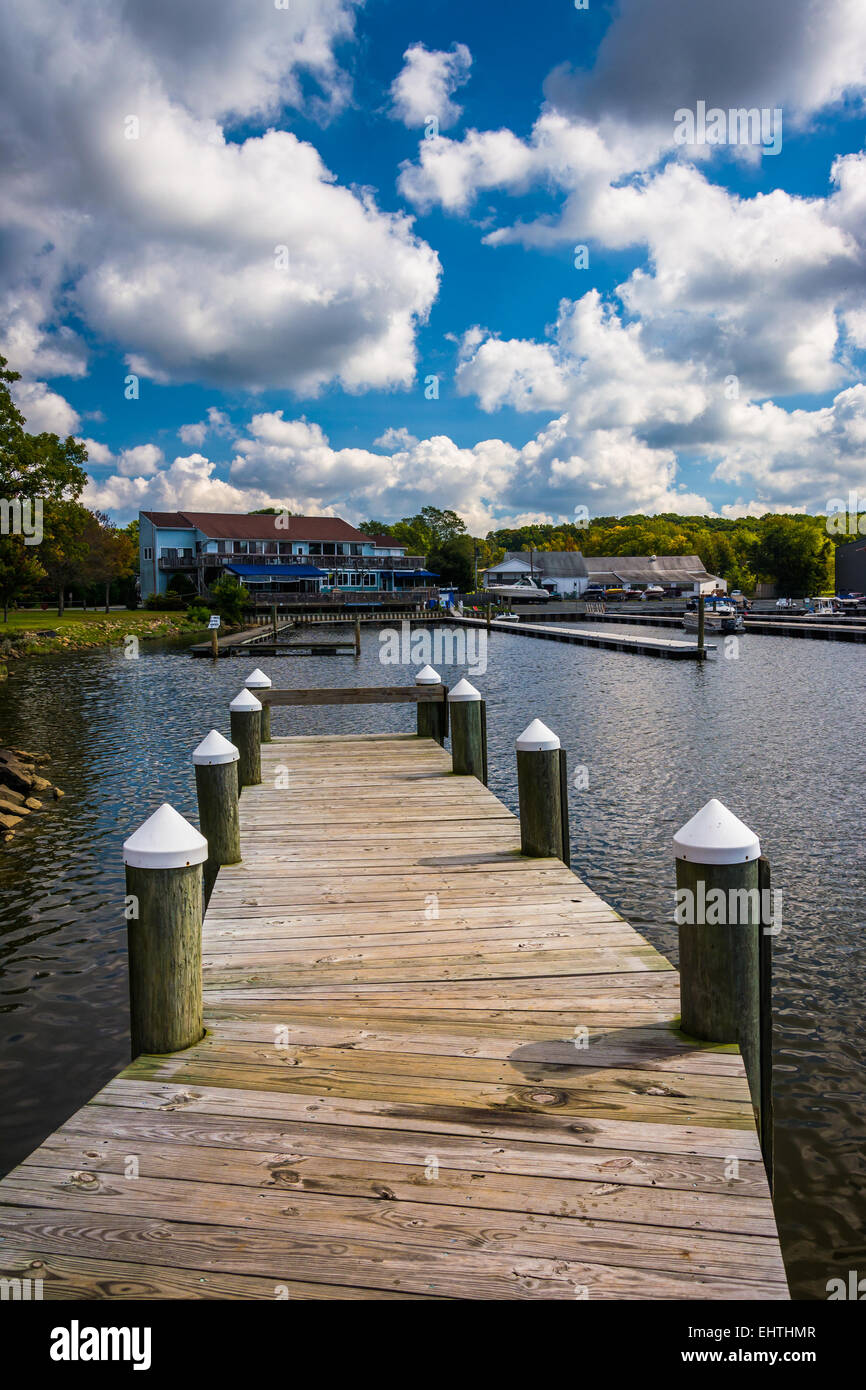 Docks in North East Community Park in Nord-Ost, Maryland. Stockfoto