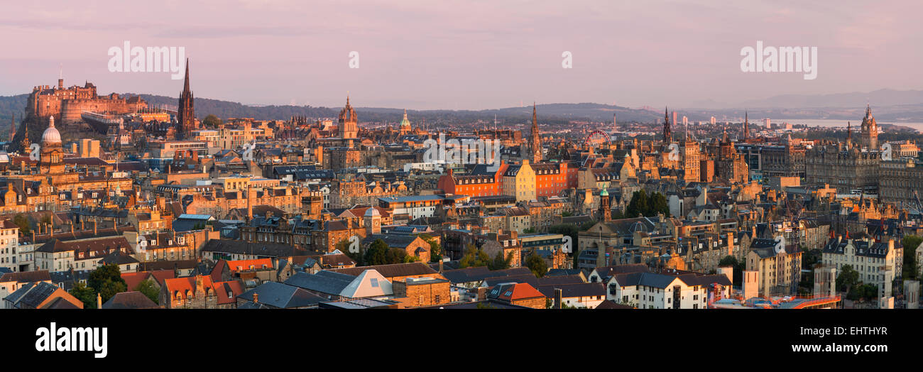 Morgendämmerung über Edinburgh, Lothian, Schottland Stockfoto