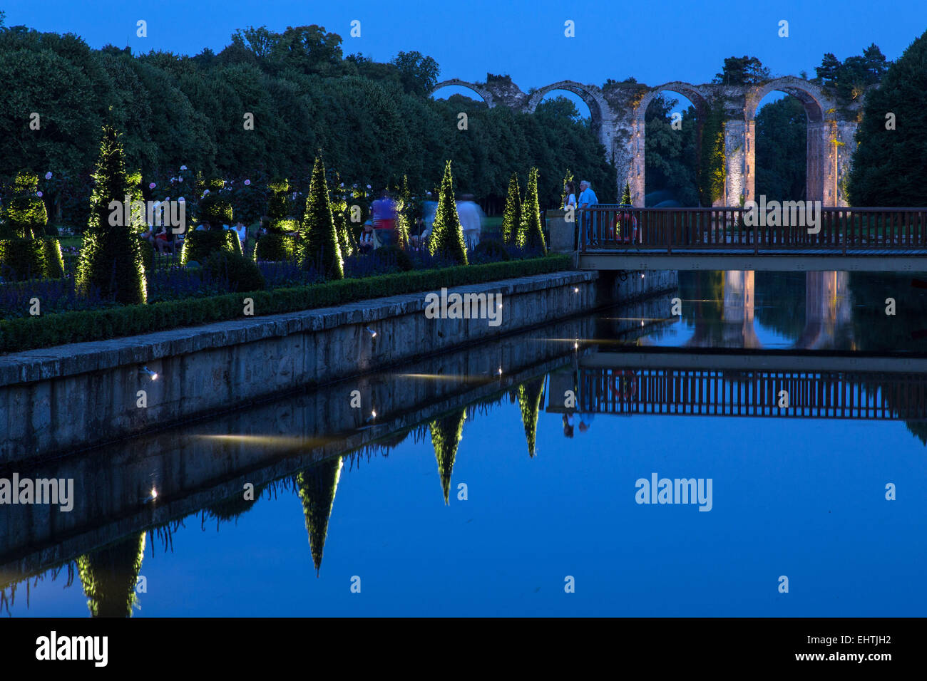 BELEUCHTUNG, TON UND LICHT, IM CHATEAU DE MAINTENON, EURE-ET-LOIR, (28) CENTRE, FRANKREICH Stockfoto