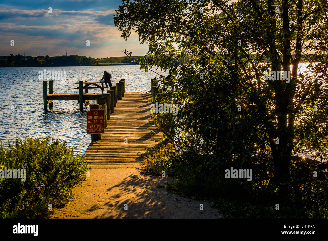 Angelsteg Cox Point Park in Essex, Maryland. Stockfoto