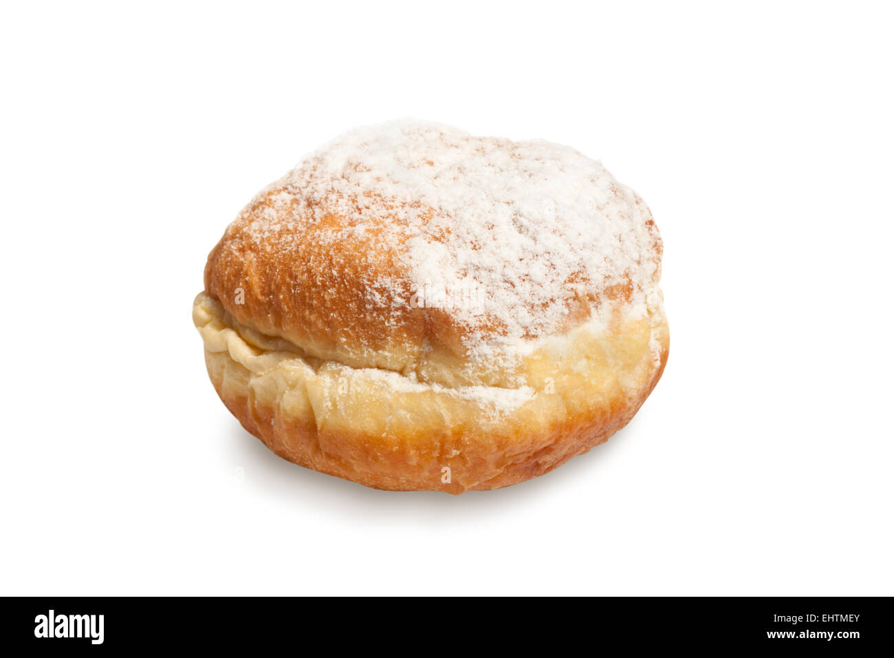 Teig-Nuss auf weißem Hintergrund Stockfoto