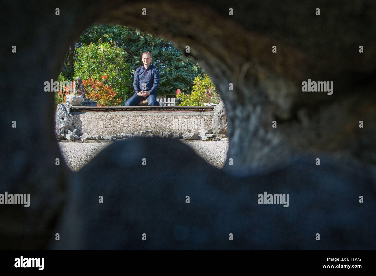 ZEN-GARTEN DES MONTVENDRE, (26) DROME, FRANKREICH Stockfoto