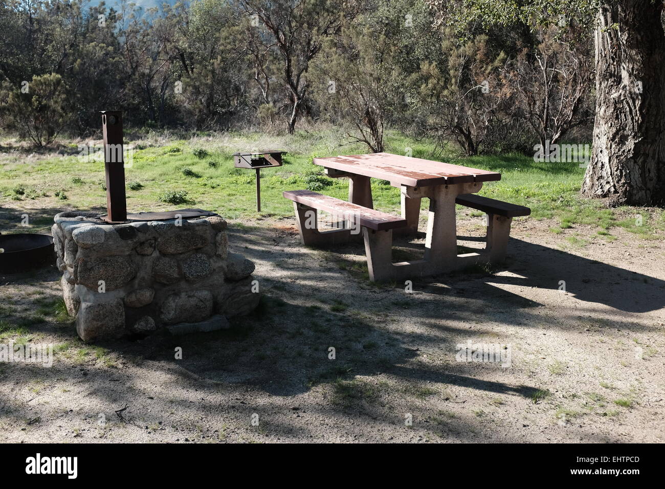 Oak Grove Campingplatz, Kalifornien Stockfoto