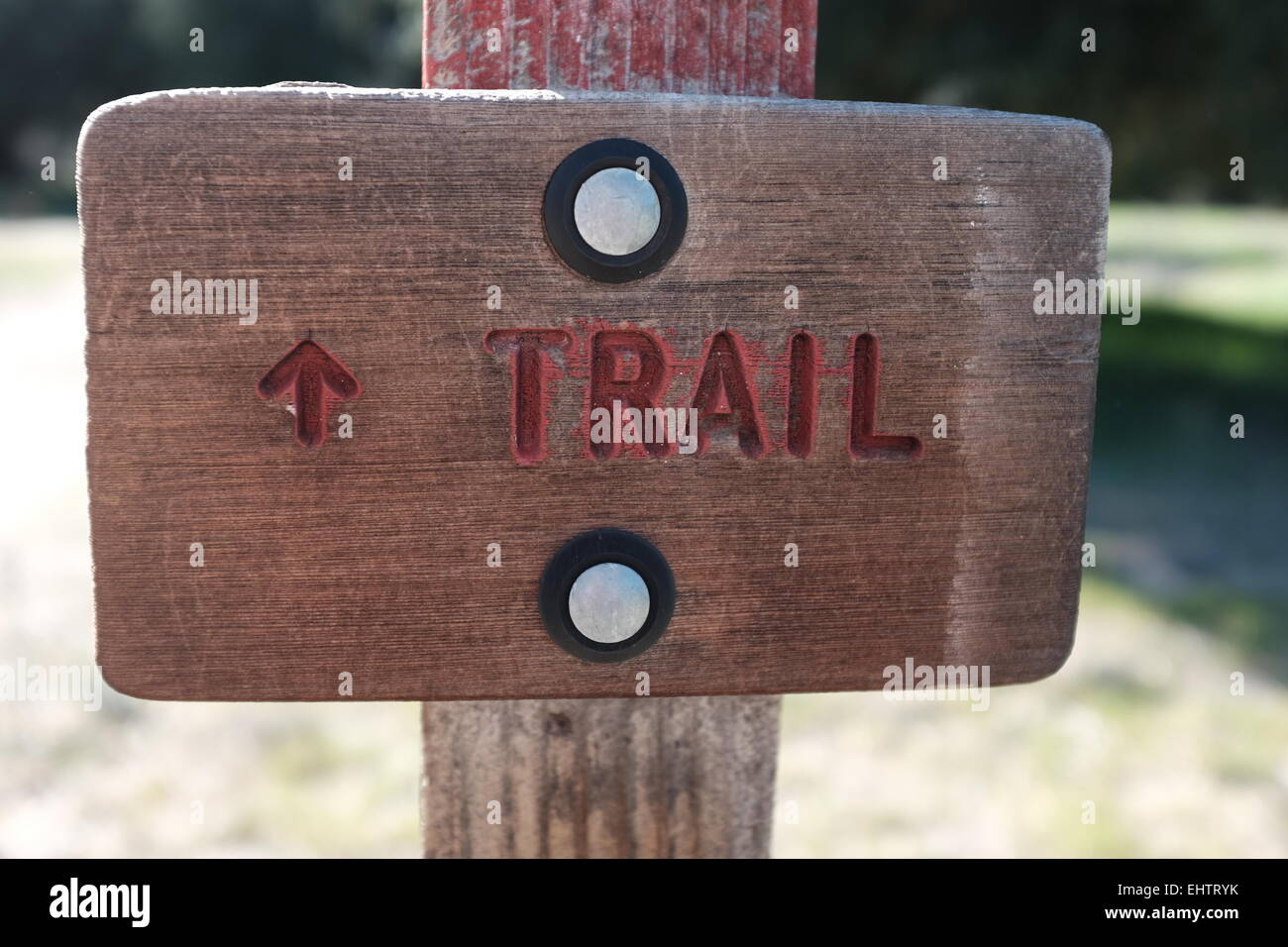 Zeichen in Oak Grove Campingplatz, California Trail Stockfoto