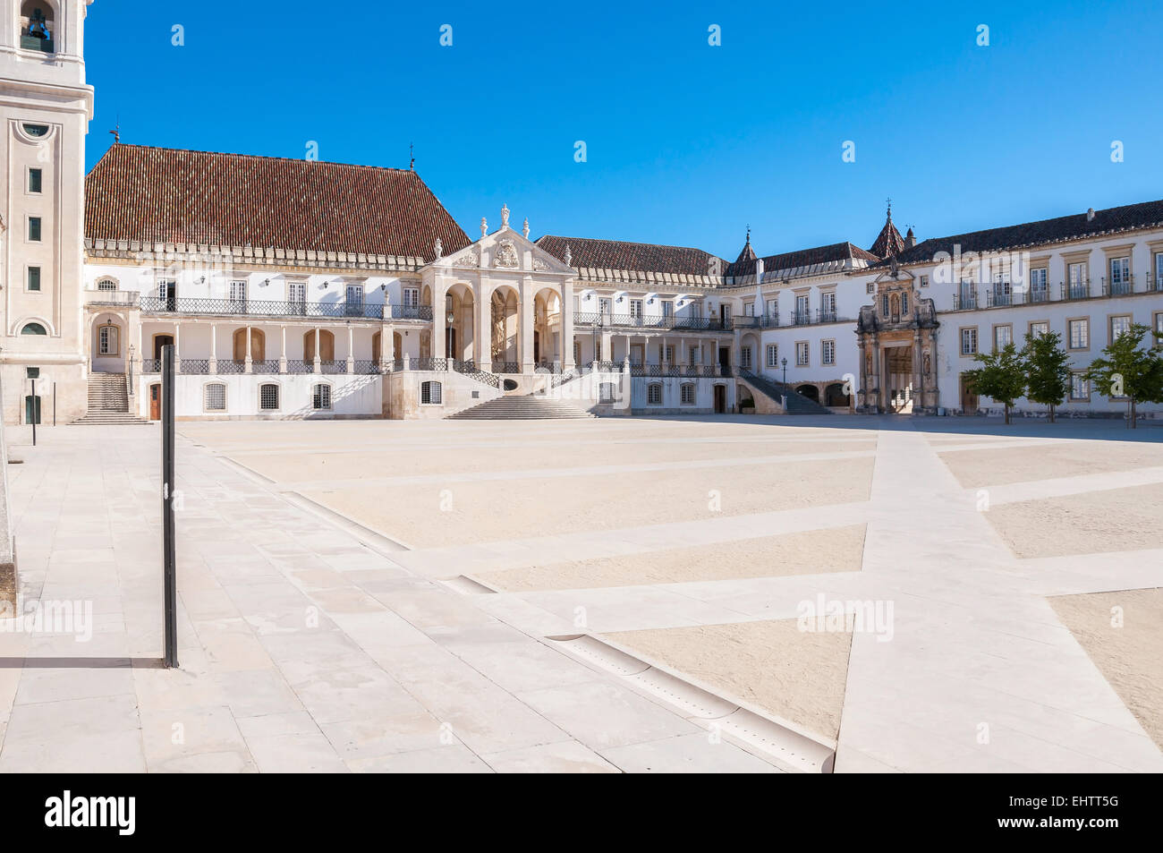 Hauptplatz namens Patio Das Escolas der Universität von Coimbra Stockfoto