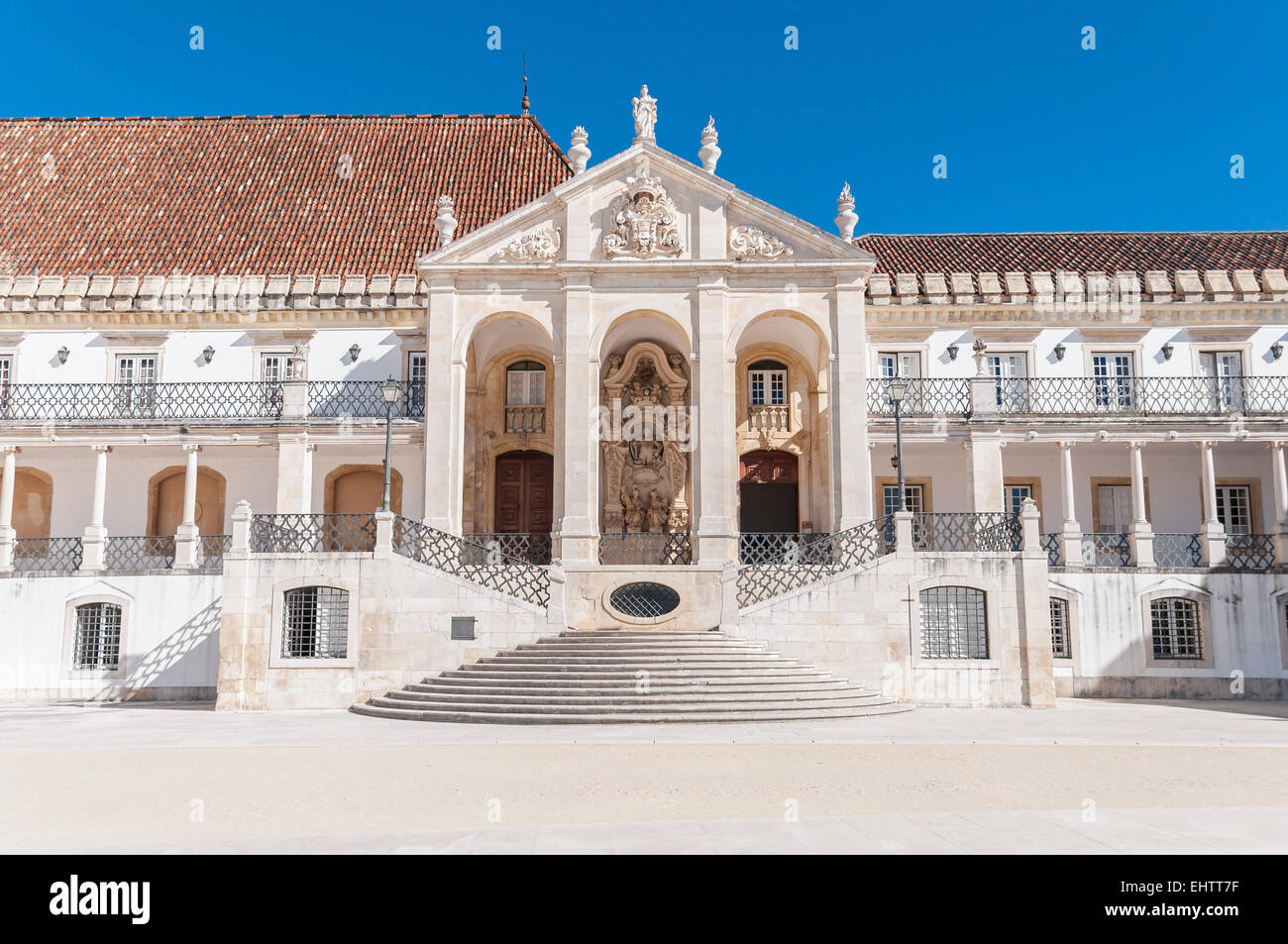 Dekorative Eintritt in die Universität von Coimbra in Portugal Stockfoto