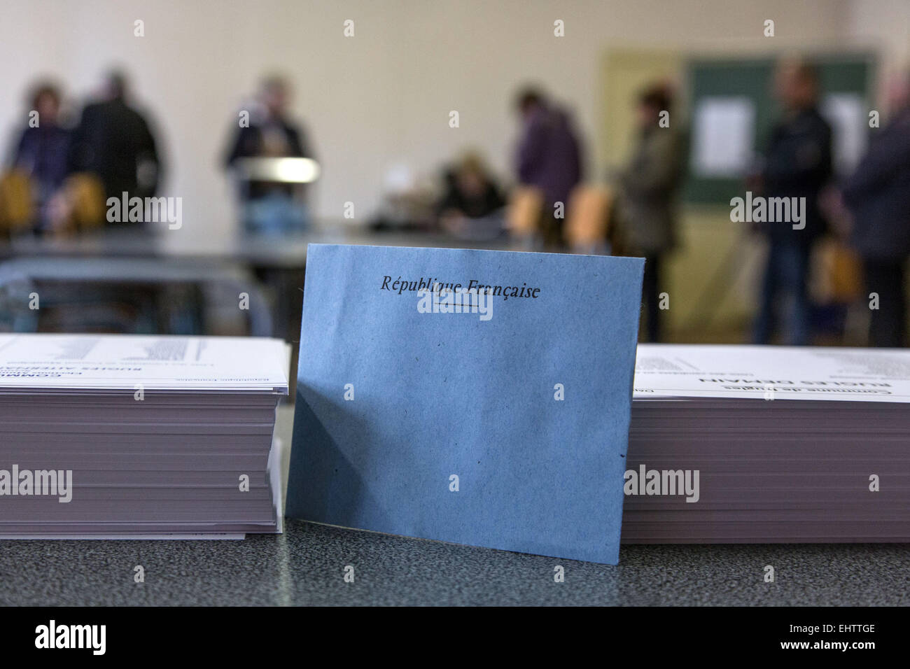 ABSTIMMUNG IN FRANKREICH - KOMMUNALWAHLEN Stockfoto