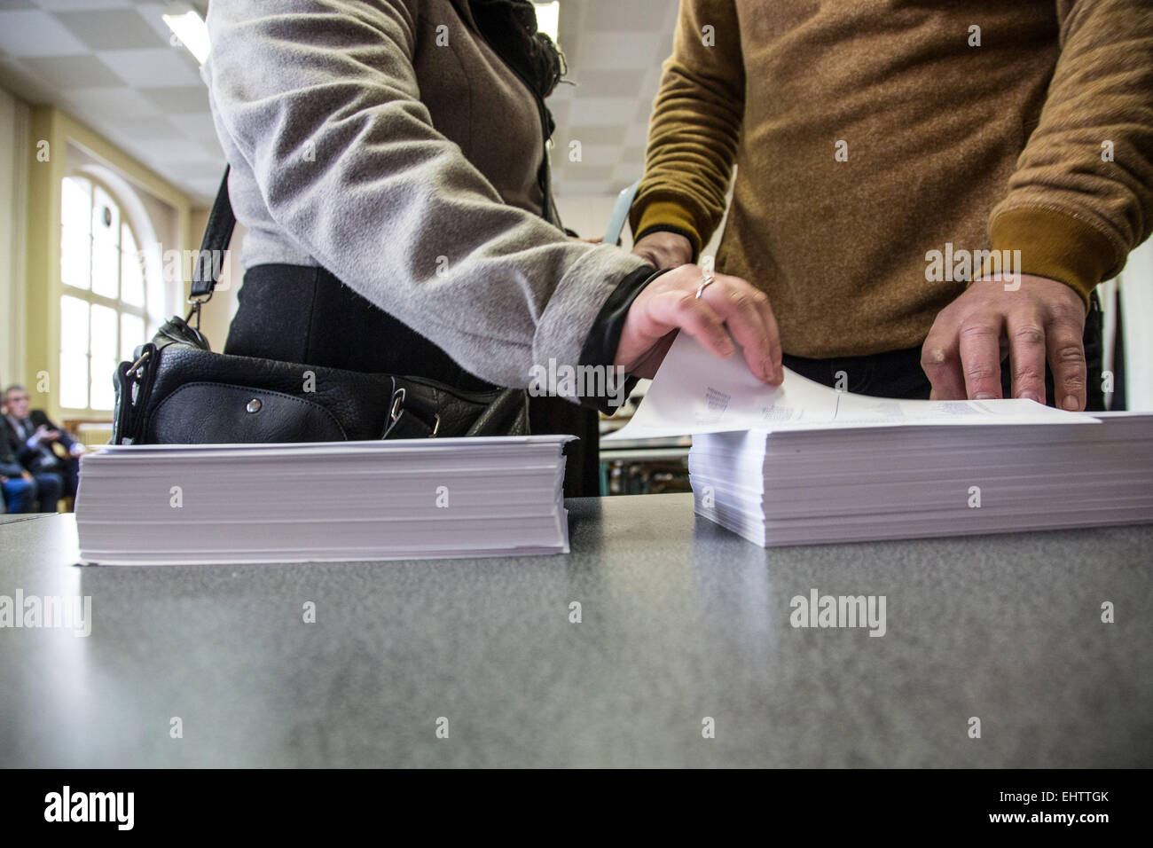 ABSTIMMUNG IN FRANKREICH - KOMMUNALWAHLEN Stockfoto