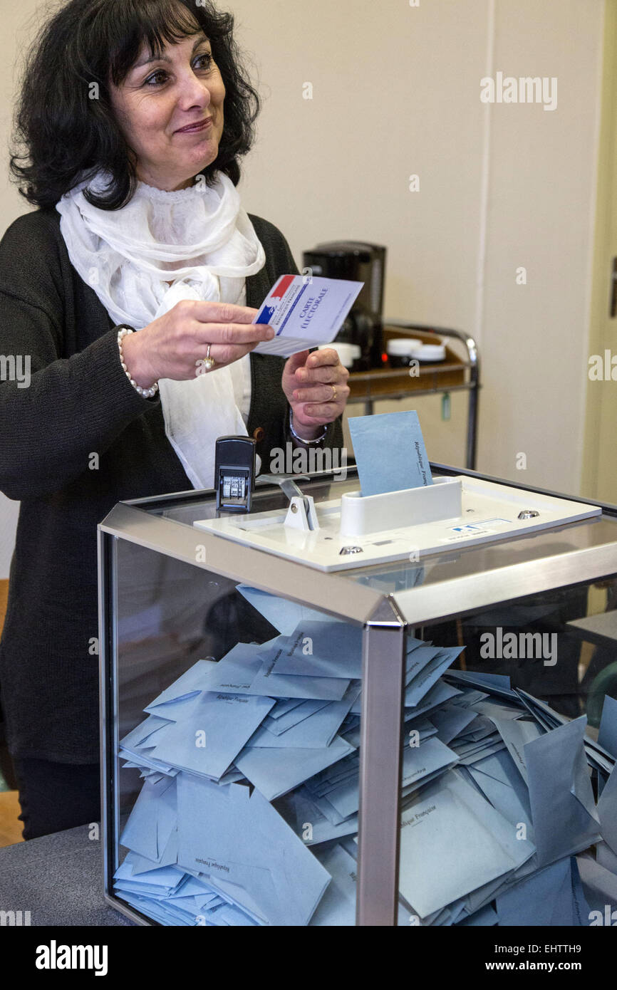 ABSTIMMUNG IN FRANKREICH - KOMMUNALWAHLEN Stockfoto