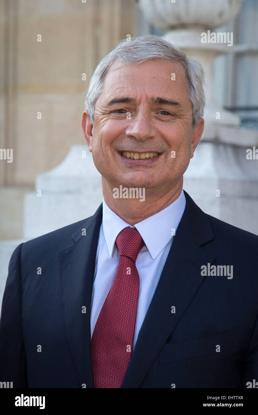 CLAUDE BARTOLONE, PRÄSIDENT DER NATIONALVERSAMMLUNG, PARIS, FRANKREICH Stockfoto