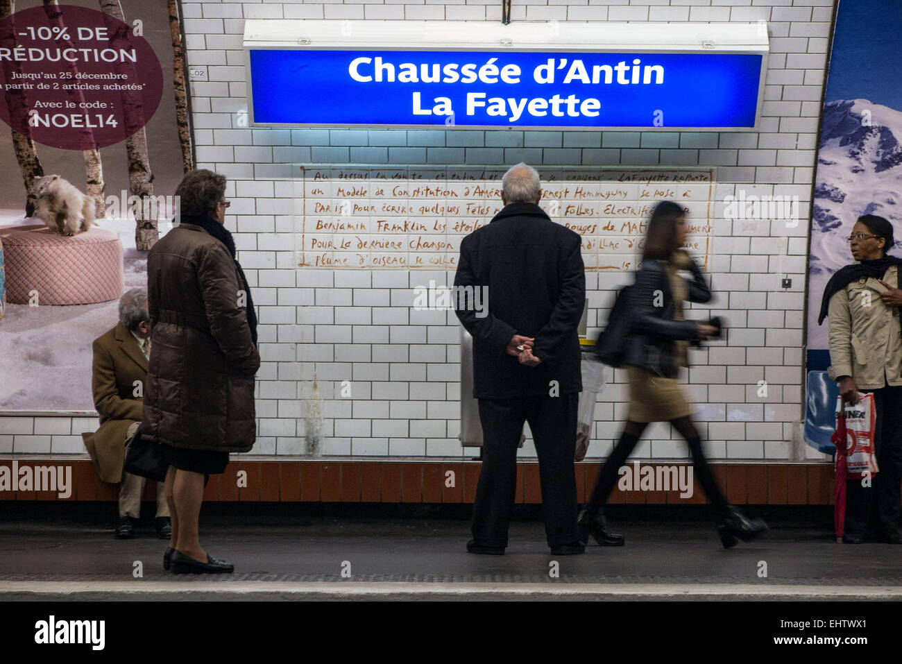 ABBILDUNG DER METRO PARIS, PARIS (75), FRANKREICH Stockfoto