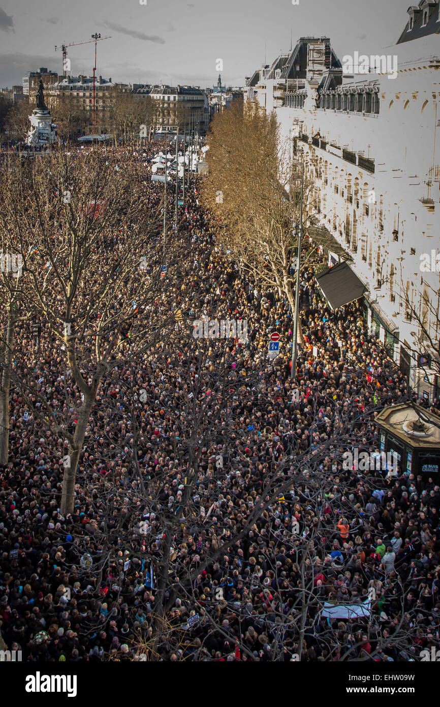 MARSCH PARADE GEGEN DEN TERRORISMUS, REPUBLIKANISCHE Stockfoto