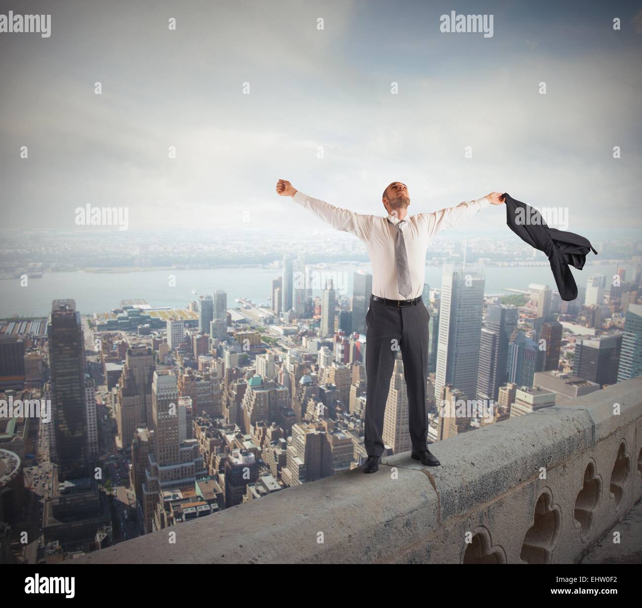 Erfolgreiche und ehrgeizige Geschäftsmann Stockfoto