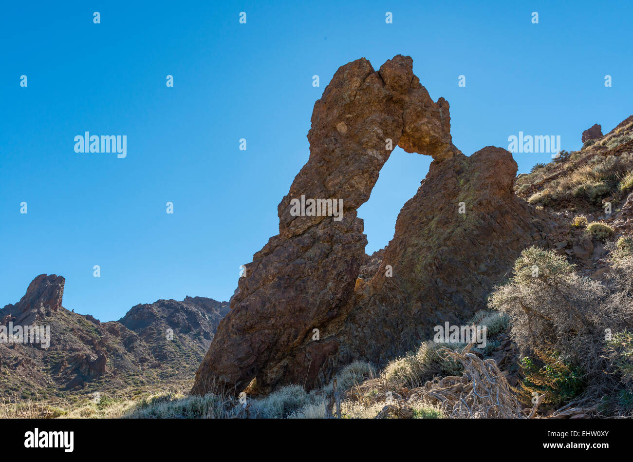 Zapatero De La Reina, Vulcano-Feld auf der Insel Teneriffa in Spanien. Stockfoto
