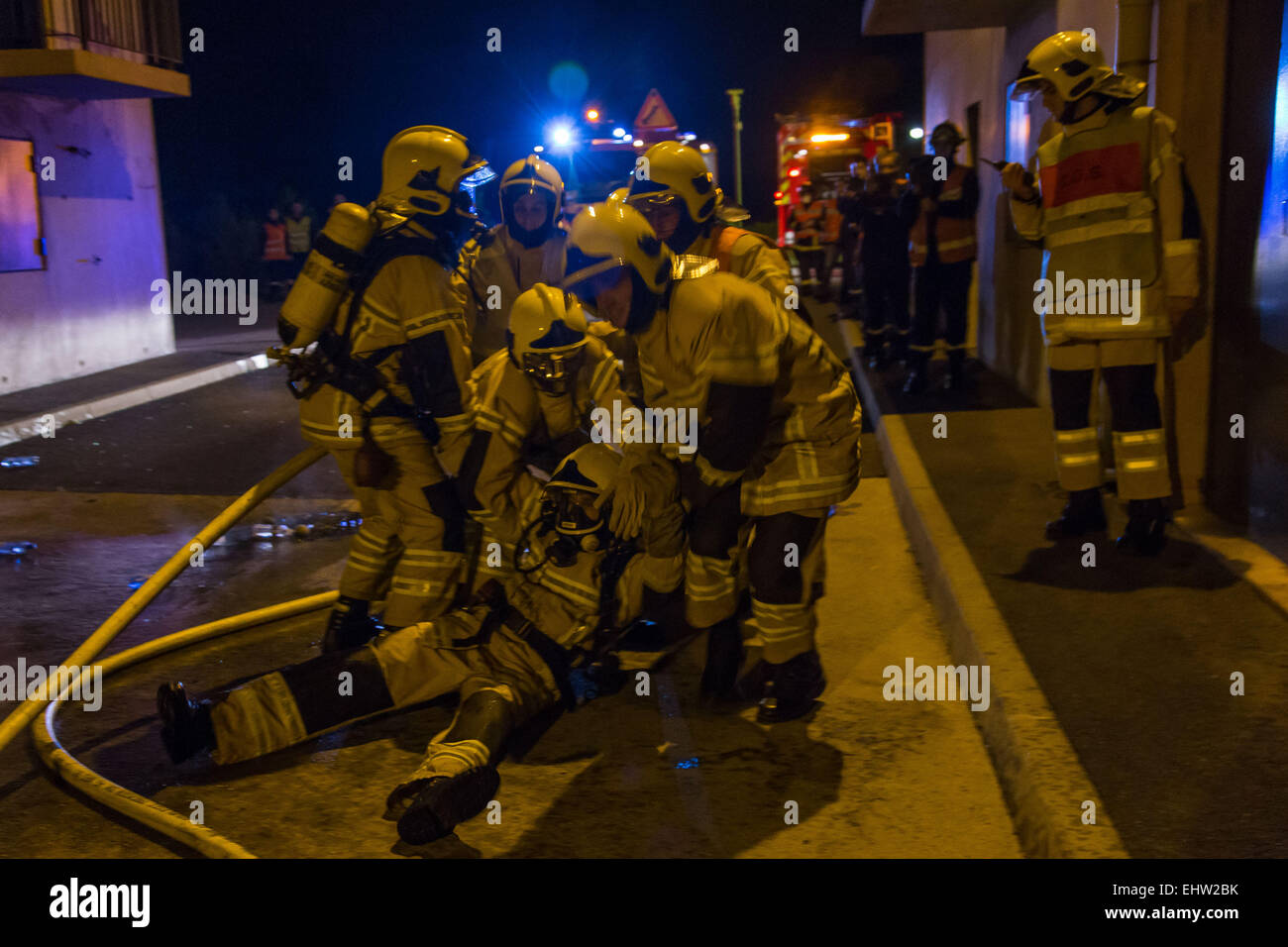 FEUERWEHR, POLIZEI, STÄDTISCHE GEWALT Stockfoto